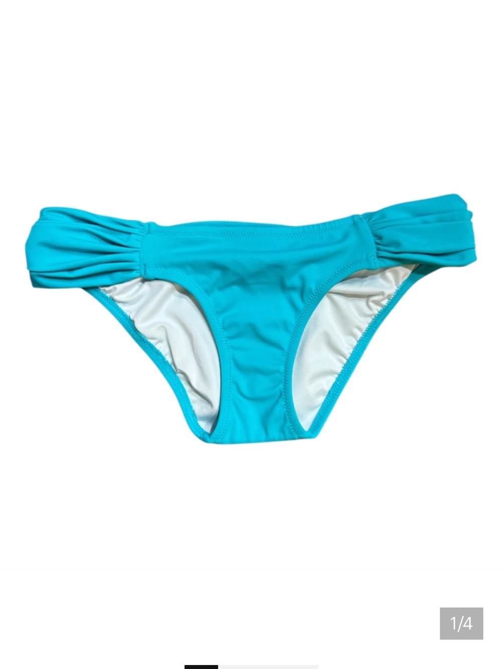NWOT Victoria's Secret Ruched Turquoise Low Rise Bikini Bottoms Beach⭐️⭐️⭐️⭐️⭐️
